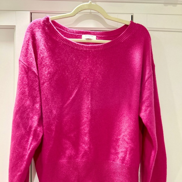 Aritzia cashmere pink relaxed boatneck sweater size m - Picture 3 of 4